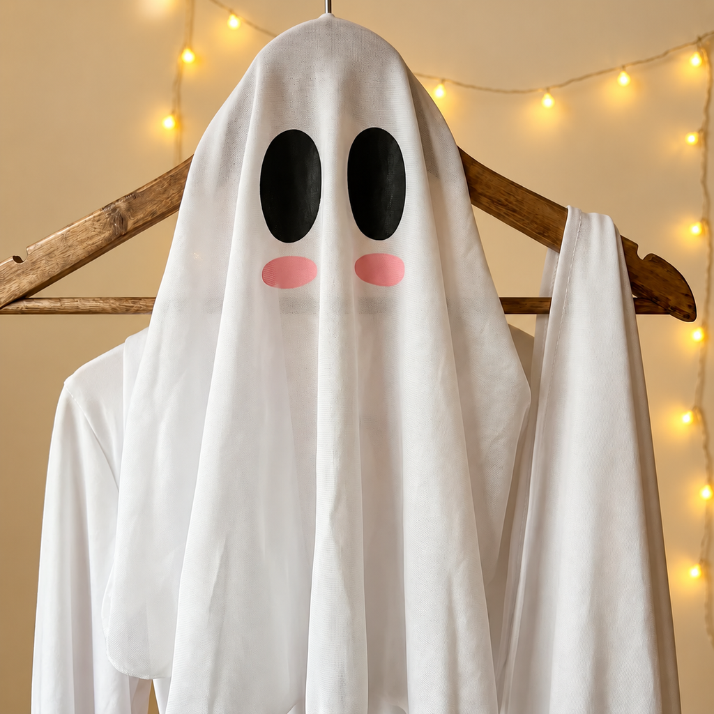 White Boo Ghost Princess Costume Long Version